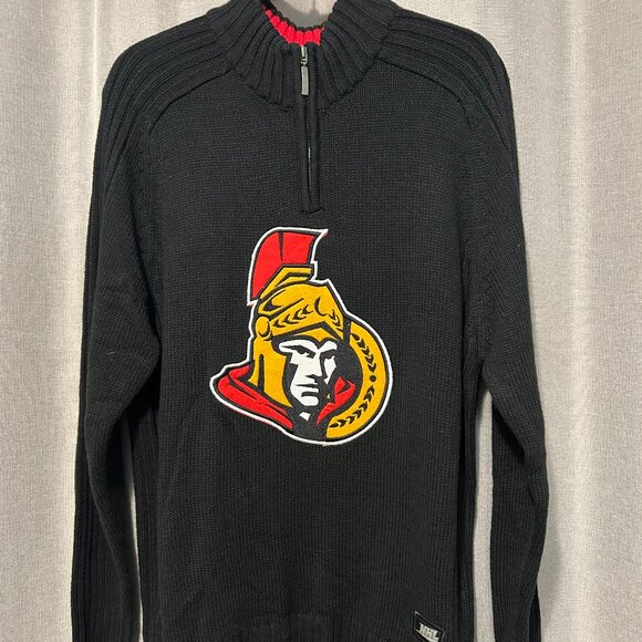 Official NHL Ottawa Senators Quarter Zip Front Pullover - Size Med - Picture 1 of 11